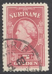 Surinam Sc# 206 Used (a) 1945 5g Queen Wilhelmina