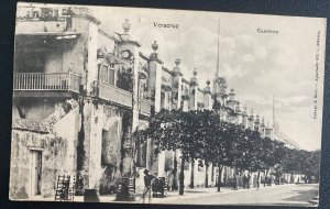 1914 US Invasion Of Veracruz Mexico RPPC Postcard Cover to Boston MA USA