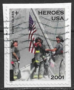 US ~ Scott # B2 ~ Used on paper ~ Heroes of 2001