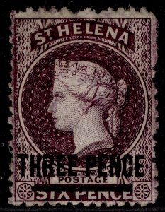 ST. HELENA QV SG11, 3d deep dull purple, M MINT. Cat £120.