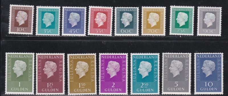 Netherlands # 461 / 474, Queen Juliana, Short Set, NH