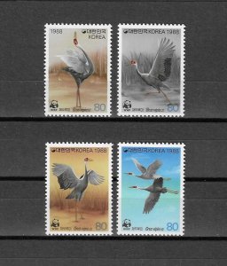 SOUTH KOREA 1988 WWF SG 1829/32 MNH