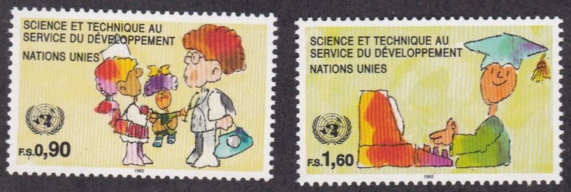 United Nations - Geneva # 222-223, Science & Technology, NH, 1/2 Cat.