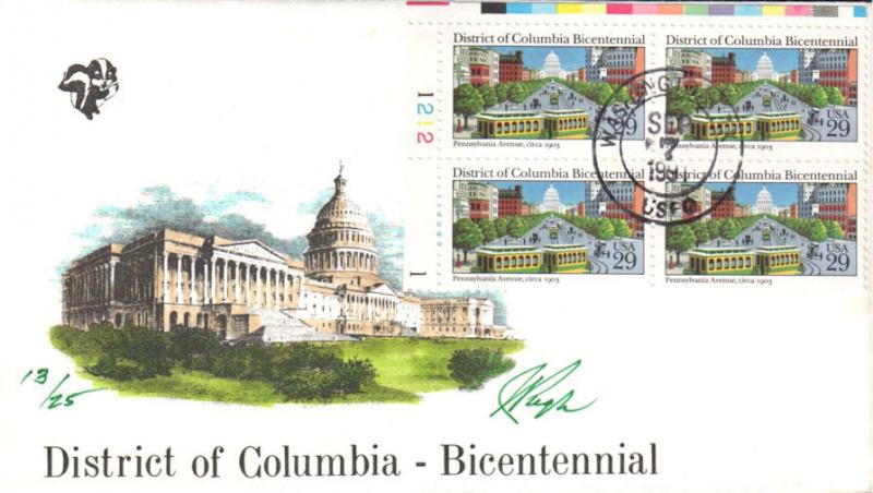 #2561 Washington DC Plate Pugh FDC