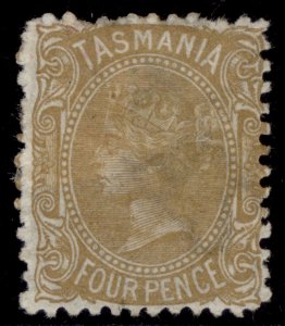AUSTRALIA - Tasmania QV SG153, 4d buff, M MINT. Cat £350. PERF 12 WMK TYPE 15