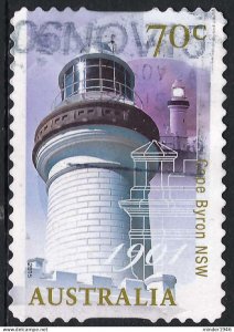 AUSTRALIA 2015 QEII 70c Multicoloured, Lighthouse-Cape Byron NSW Adhesive FU