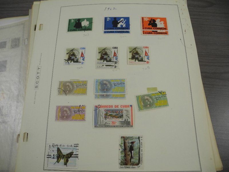 CUBA, 100s & 100s of Stamps mostly hinged on Scott pages