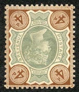 SG205Wi Jubilee 4d U/Mint (gum toned) Wmk INVERTED