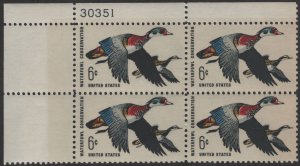 SC#1362 6¢ Wood Ducks Issue Plate Block: UL #30351 (1968) MNH