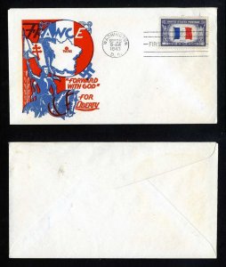 # 915 First Day Cover with Cachet Craft cachet Washington, DC 9-28-1943