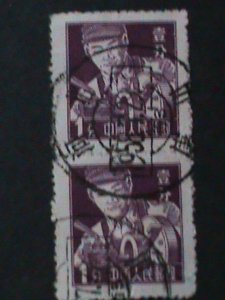 ​CHINA-1956-SC#274 VARIOUS PROFESSION-MACHINIST USED PAIRS FANCY CANCEL