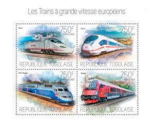 TOGO 2013 SHEET EUROPEAN SPEED TRAINS tg13713a