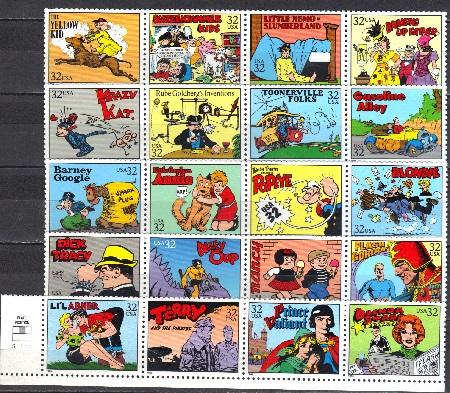 #3000, Set-20, \Comics\ MNH. .32 cents