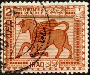 Iraq 4 - Used - 2a Assyrian Winged Bull (1923)