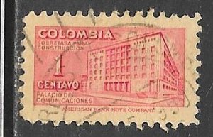 Columbia RA41: 1c Ministry of Posts and Telegraphs, used, F-VF