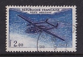 France  #C37  used  1960  Noratlas 2fr  violet blue