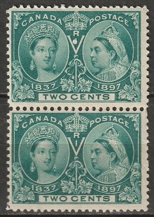 Canada 1897 Sc 52 pair MNH**