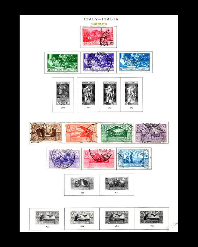 VINTAGE: ITALY 1901-34 MOSTLY USD LH SCOTT #  ASST LOT $875 LOT #VSW1901