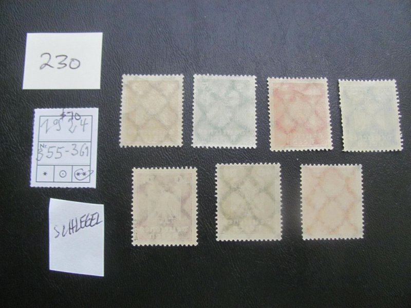 Germany 1924 MNH SIGNED SCHLEGEL SC 330-336 SET VF 350 EUROS (230)