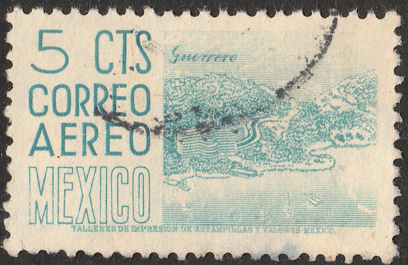 MEXICO C208, 5¢ 1950 Definitive 2nd Printing wmk 300 HORIZ. USED. F-VF. (903)