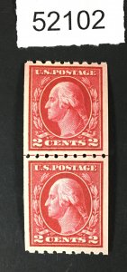 US  STAMPS # 411 LINE PAIR MINT OG NH **PSAG CERT** LOT #52102
