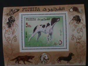 FUJEIRA- AIRMAIL-WORLD FAMOUS LOVELY DOGS MNH  S/S VF WE SHIP TO WORLDWIDE