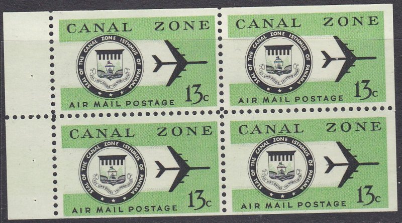 Canal Zone Sc #C50a MNH Booklet pane of 4