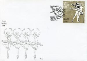 Estonia 2018 FDC Estonian Ballet 100 Years 1v Set Cover Dance Stamps