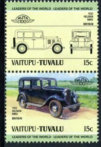 Tuvalu Vaitupu 1985 CAR HILLMAN MINX 2 values Perforated Mint (NH)