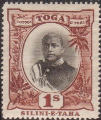 Tonga 1897 SG50 1/- King George II type II MNG