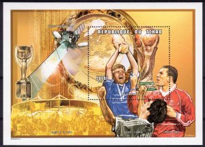 Chad 1999 Sc#804 France '98 World Cup-Space Souvenir Sheet Perforated MNH