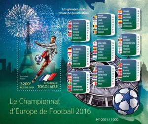 TOGO 2015 SHEET FOOTBALL SOCCER SPORTS tg15408b