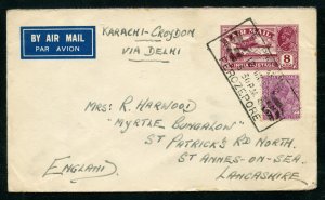 India 1934 Karachi-Croydon Via Delhi Flight�