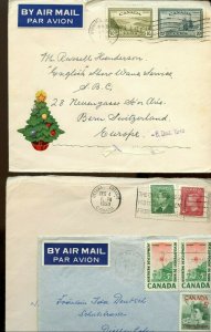 3 covers SWITZERLAND nice airmail & Surface cover Canada