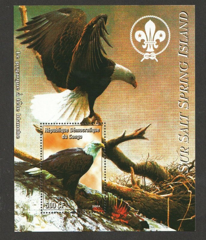 2004   CONGO  - SG: N/A -   EAGLE - SCOUTS - SALT SPRING ISLAND -UNMOUNTED MINT 