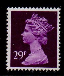 Great Britain Sc MH139 1989 29p deep rose lilac QE II Machin Head stamp mint NH