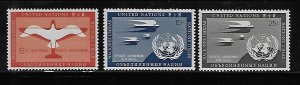 United Nations New York UNO 1951 Air post stamp Sc C1, C3-C4 MNH A1101