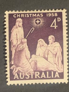 Australia 4d  ,  black cancelled postage stamp  stamp used, refno:1001