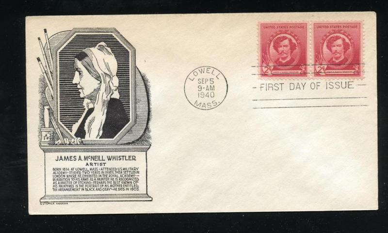 US 885 ADDR James Whistler Famous American Anderson