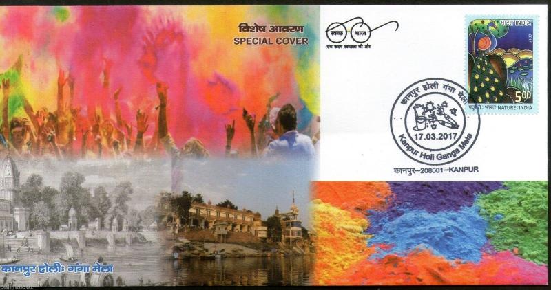 India 2017 Holi Festival Culture Religion Kanpur Special Cover # 18465