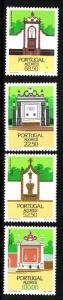 Portugal Azores-Scott#357-60-Unused NH set -Regional Architecture-1986-