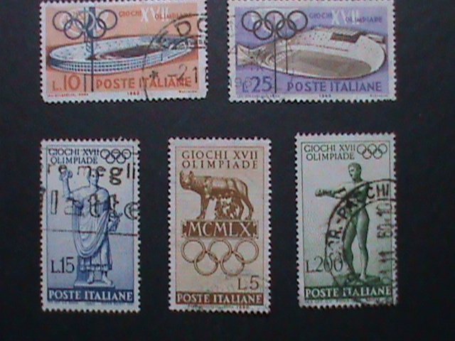 ITALIY-VERY OLD OLYMPIC GAMES & STATIUM USED STAMPS  WE SHIP TO WORLD WIDE VF