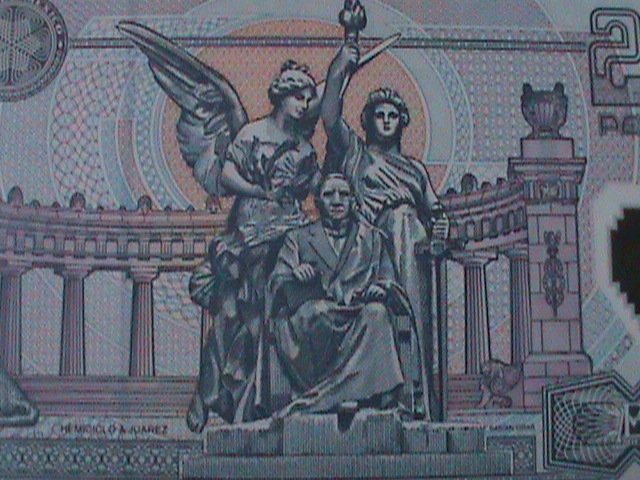 ​MEXICO-2001-P106-75TH ANNIV: BANK OF MEXICO-$20 UNC.POLYMAR NOTE-HARD TO FIND