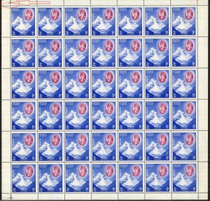 Nepal 1960 Landscapes Mountains Everest Mi.136 Full sheet of 42 MNH