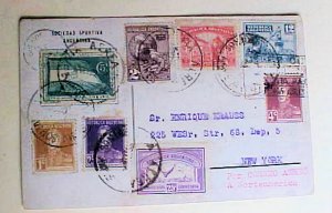 ARGENTINA 1912 SEAL TIED FLIGHT TO USA