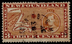 Newfoundland #234 Map of Newfoundland Definitive Issue Used