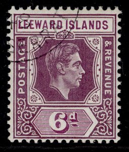 LEEWARD ISLANDS GVI SG109a, 6d deep dull purple & bright purple, FINE USED.