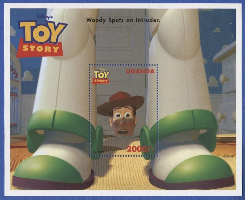 UGANDA 1997 Disney Toy Story Woody / 2000sh Buzz  S/S Scott 1482 Mint NH VF