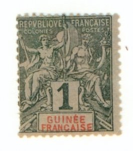 FRENCH GUINEA 1 MH (RL) 2575 CV $2.40 BIN $1.25