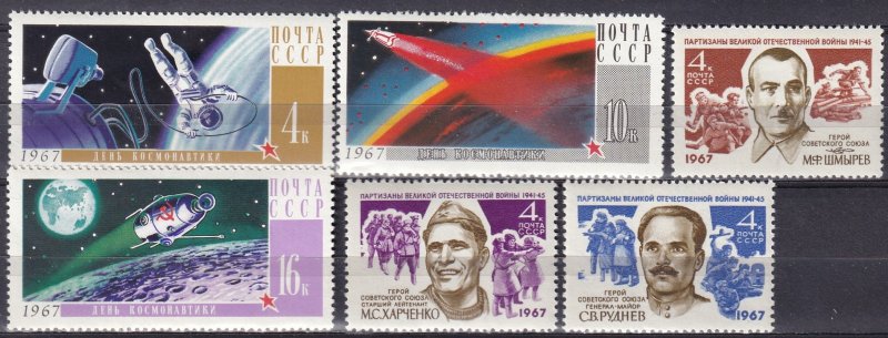 Russia #3316-8, 3324-6  MNH CV $4.50  (Z7876)